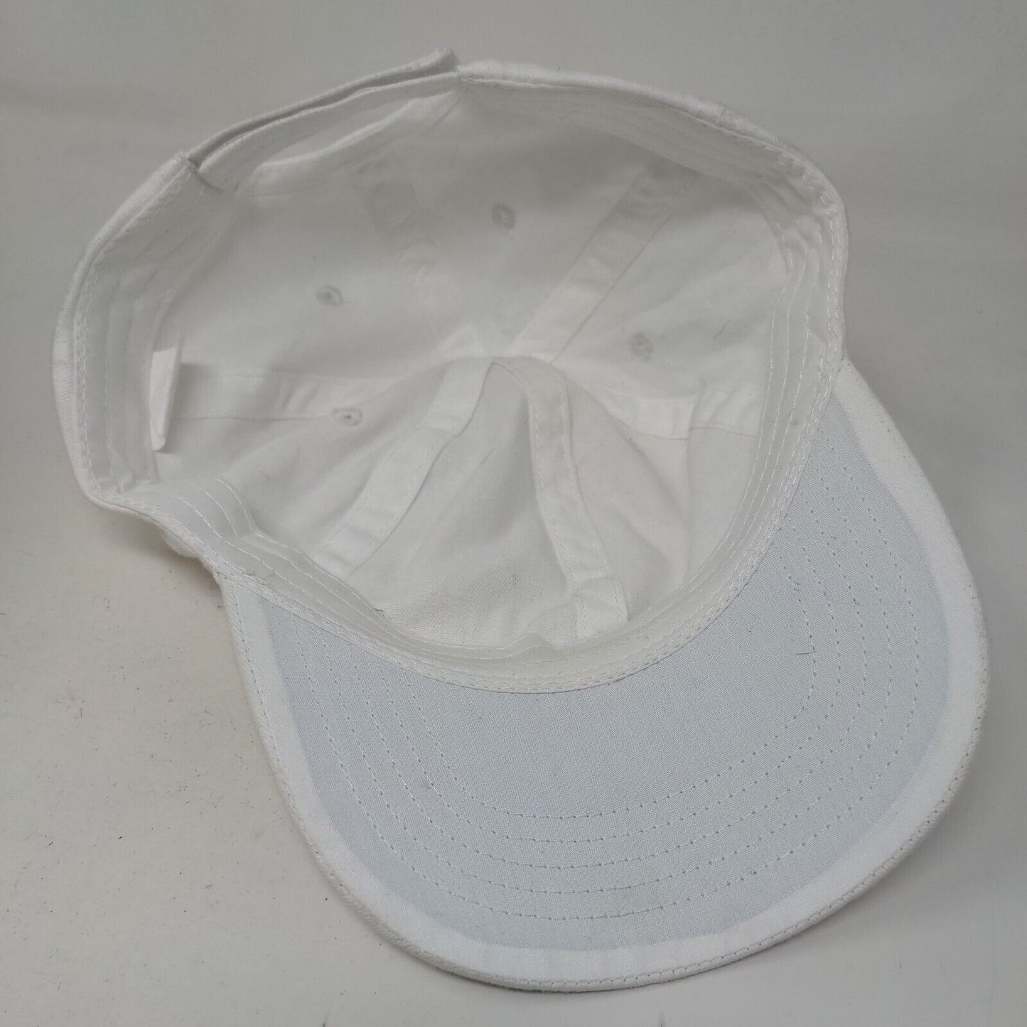 Infinity Men's Strapback Hat White OSFM Blank Vent Holes Adjustable