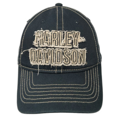 Harley-Davidson Baseball Cap Black One Size Las Cruces NM Distressed Cotton Hat