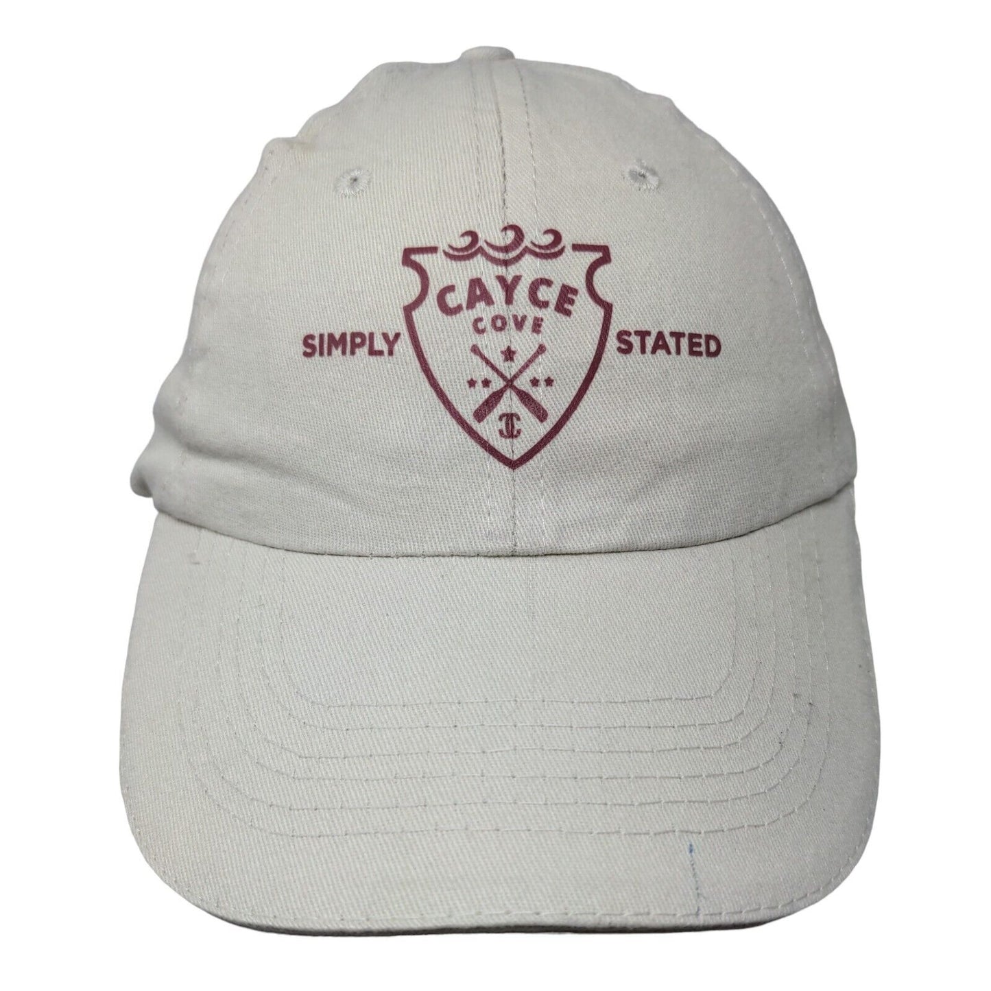 Cayce Cove Simply Stated Strapback Hat Tan One Size Adjustable 6 Panel