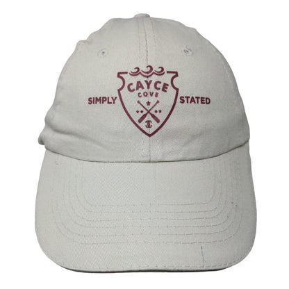 Cayce Cove Simply Stated Strapback Hat Tan One Size Adjustable 6 Panel