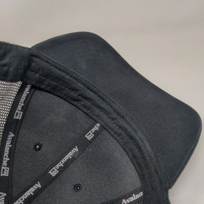Go Outside Snapback Trucker Hat Black One Size Adjustable Mesh Back Avalanche