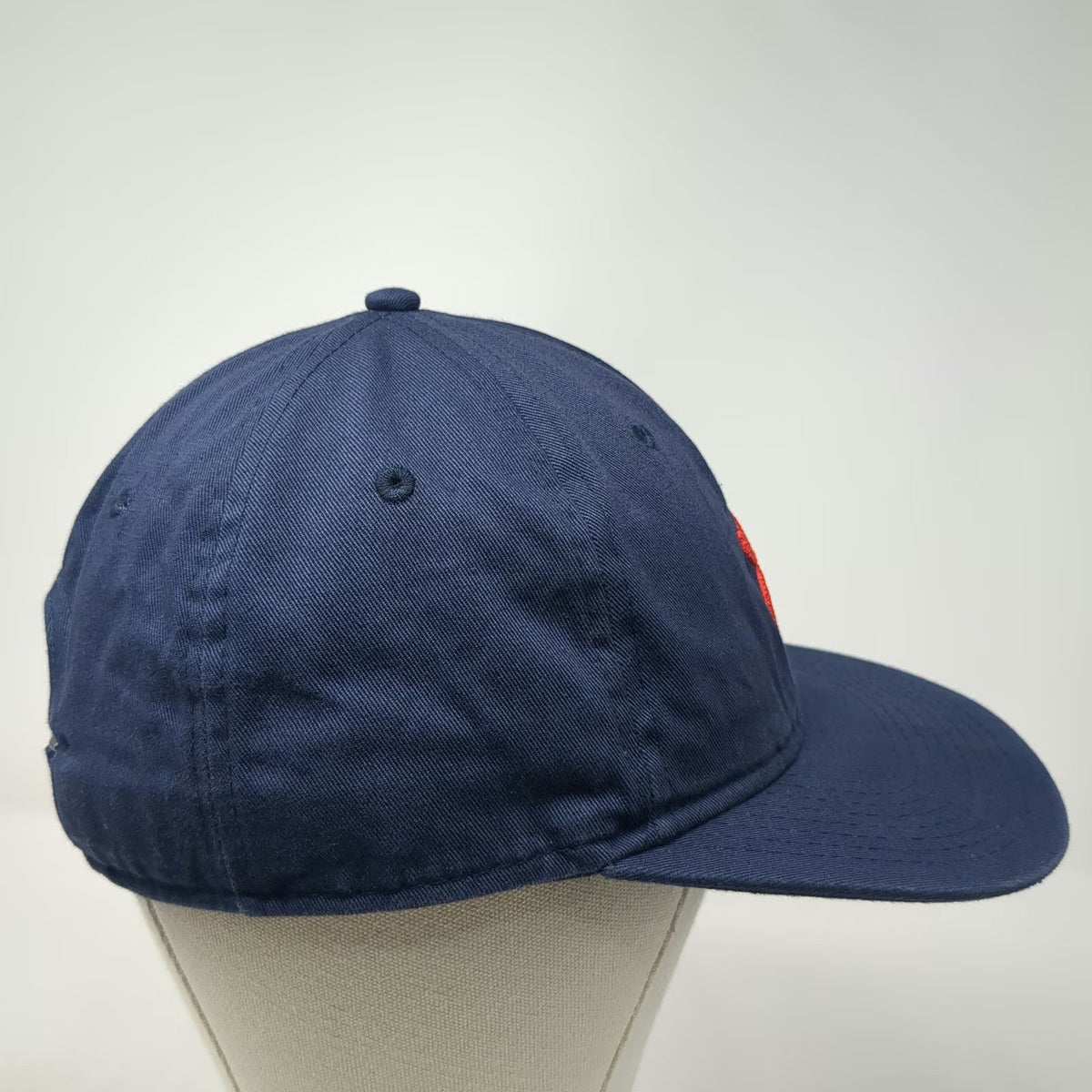 Earls Collection Baseball Cap Blue OSFM Red Script E Logo Slideback Cotton Hat