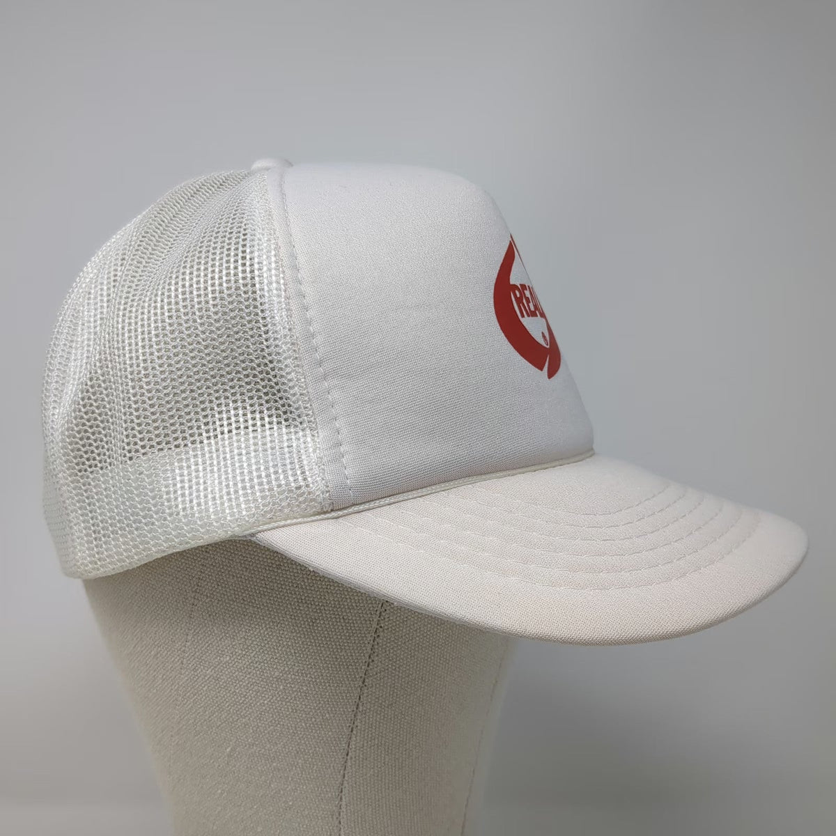 That Hat Trucker Hat White One Size Real Skateboards Logo Mesh Snapback