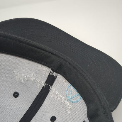 Maple Street House Snapback Hat Black One Size Adjustable Embroidered