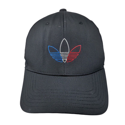 Adidas Snapback Hat Black OSFM Embroidered Trefoil Adjustable 6 Panel