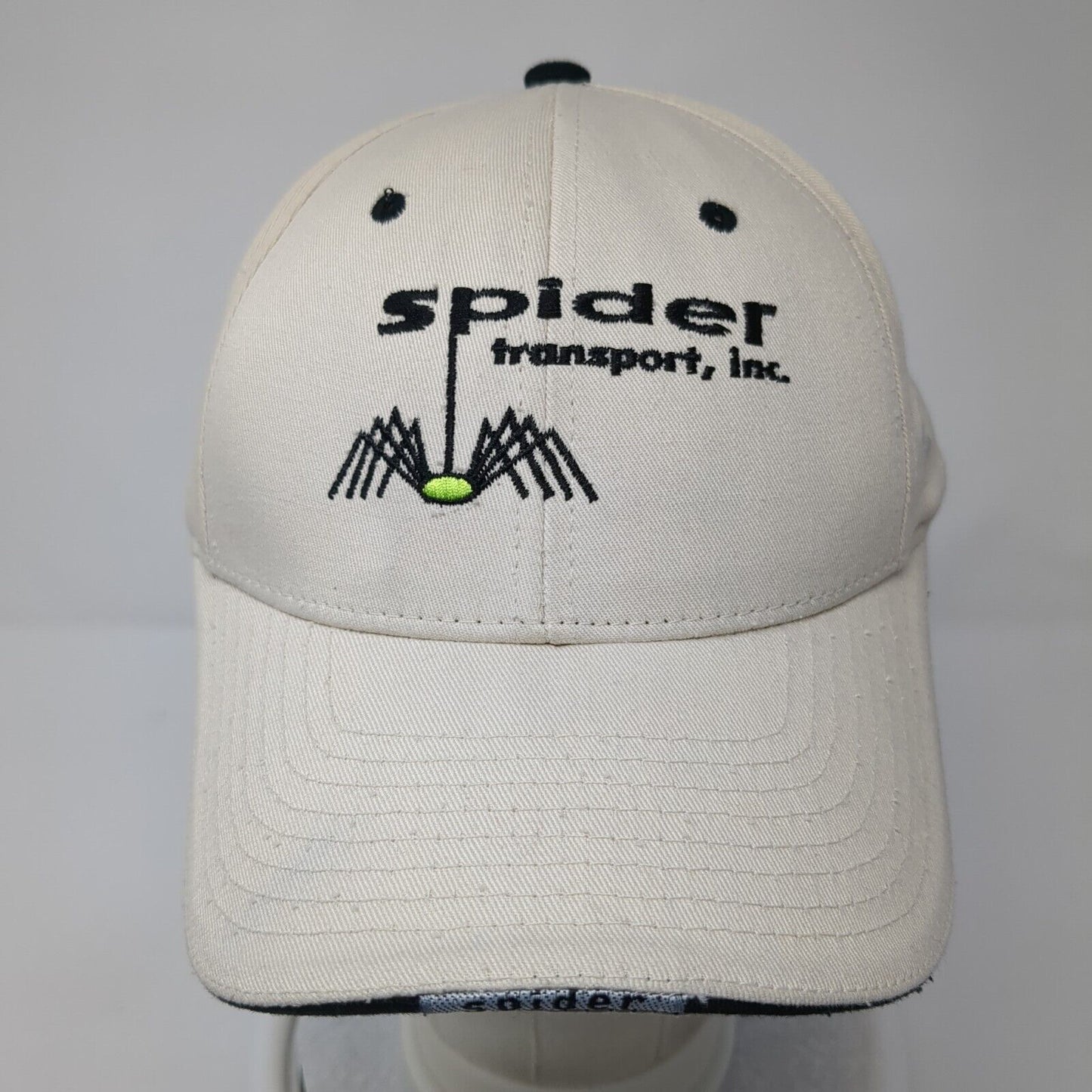 Spider Transport Inc Strapback Hat Tan One Size Embroidered Zephyr