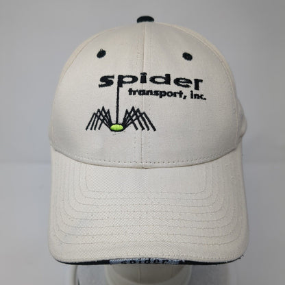 Spider Transport Inc Strapback Hat Tan One Size Embroidered Zephyr