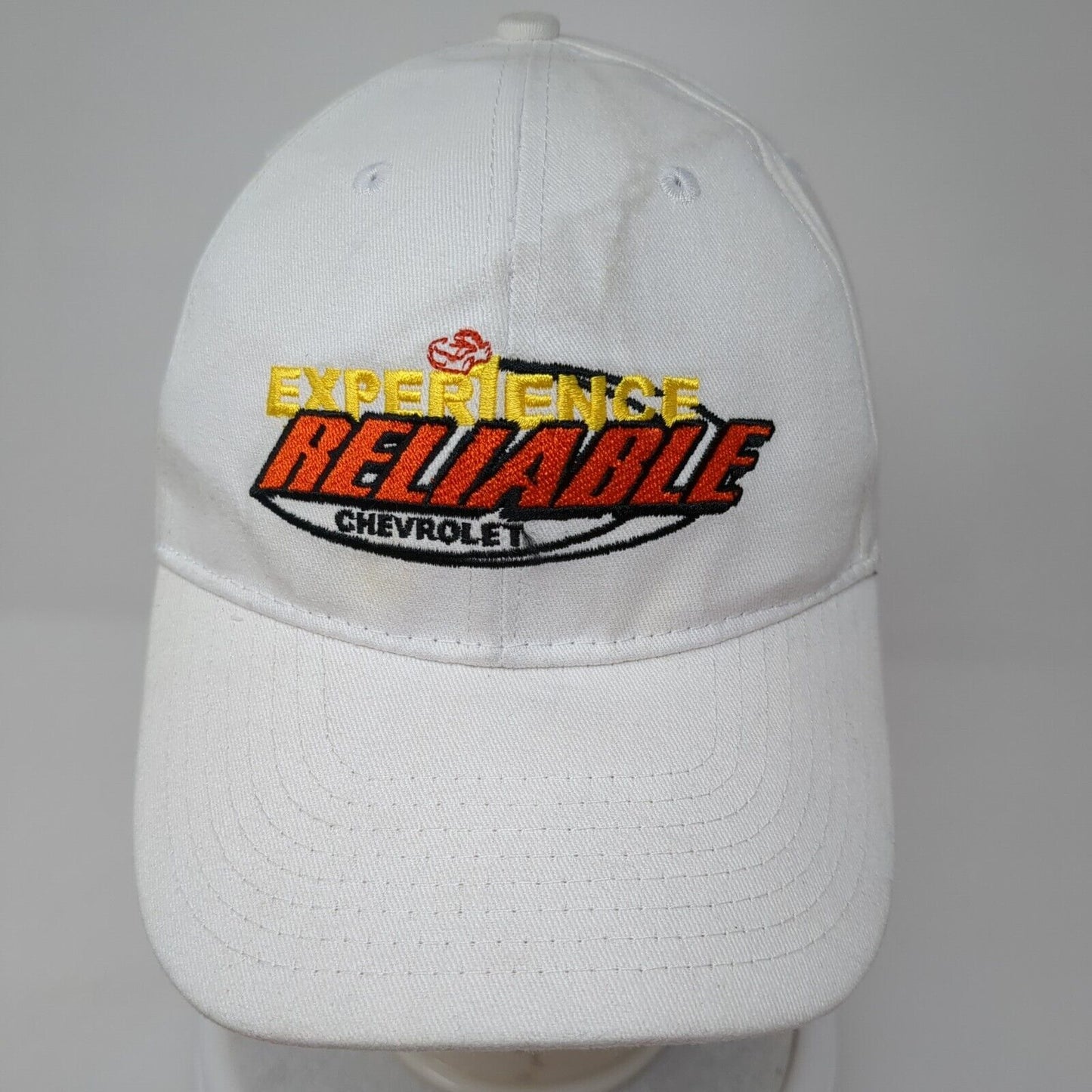 Experience Reliable Chevrolet Strapback Hat White OS Adjustable Embroidered
