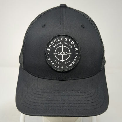 Richardson Trucker Hat Black One Size Boise Idaho Veteran Owned Crosshair Patch