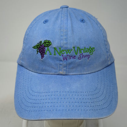 Port Authority Blue Baseball Cap OSFM Wine Shop Grapes Slideback Hat Adjustable