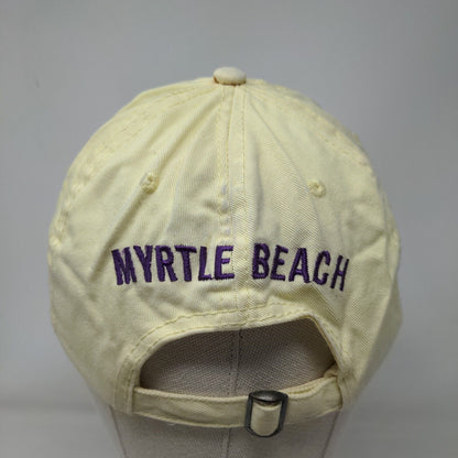 Myrtle Beach 1938 Slideback Hat Yellow OSFA Embroidered 777 Lucky Wings