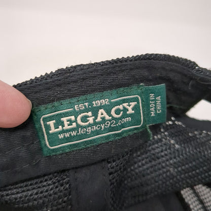 Legacy Trucker Hat Gray Red Black One Size Mountain Sunset Patch Mesh Snapback