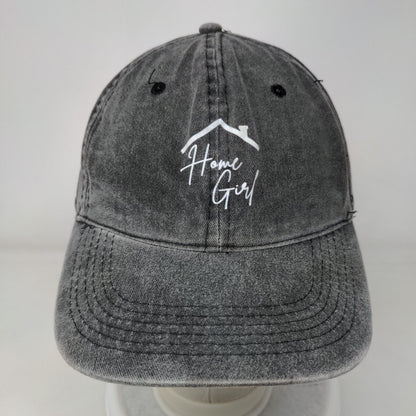 Home Girl Slideback Hat Gray One Size Adjustable 6 Panel Vent Holes