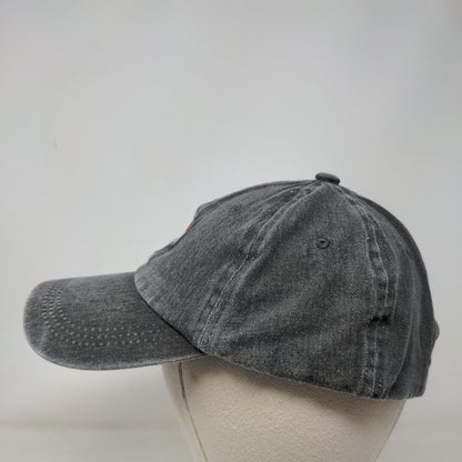 Mushroom Slideback Hat Gray One Size Embroidered Adjustable 6 Panel