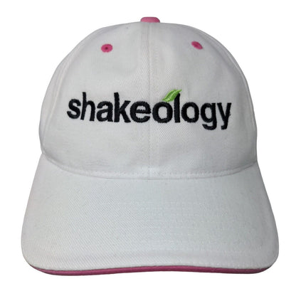 Shakeology Strapback Hat White One Size Embroidered 6 Panel Yupoong