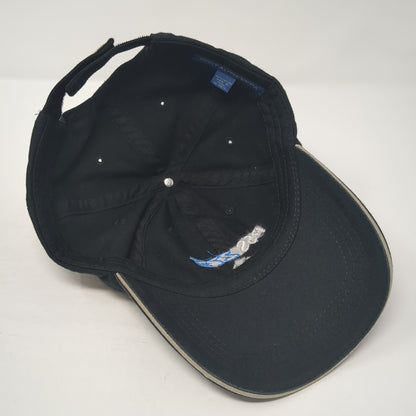 PSS 275 Strapback Baseball Cap Black OS Adjustable Embroidered Port Authority