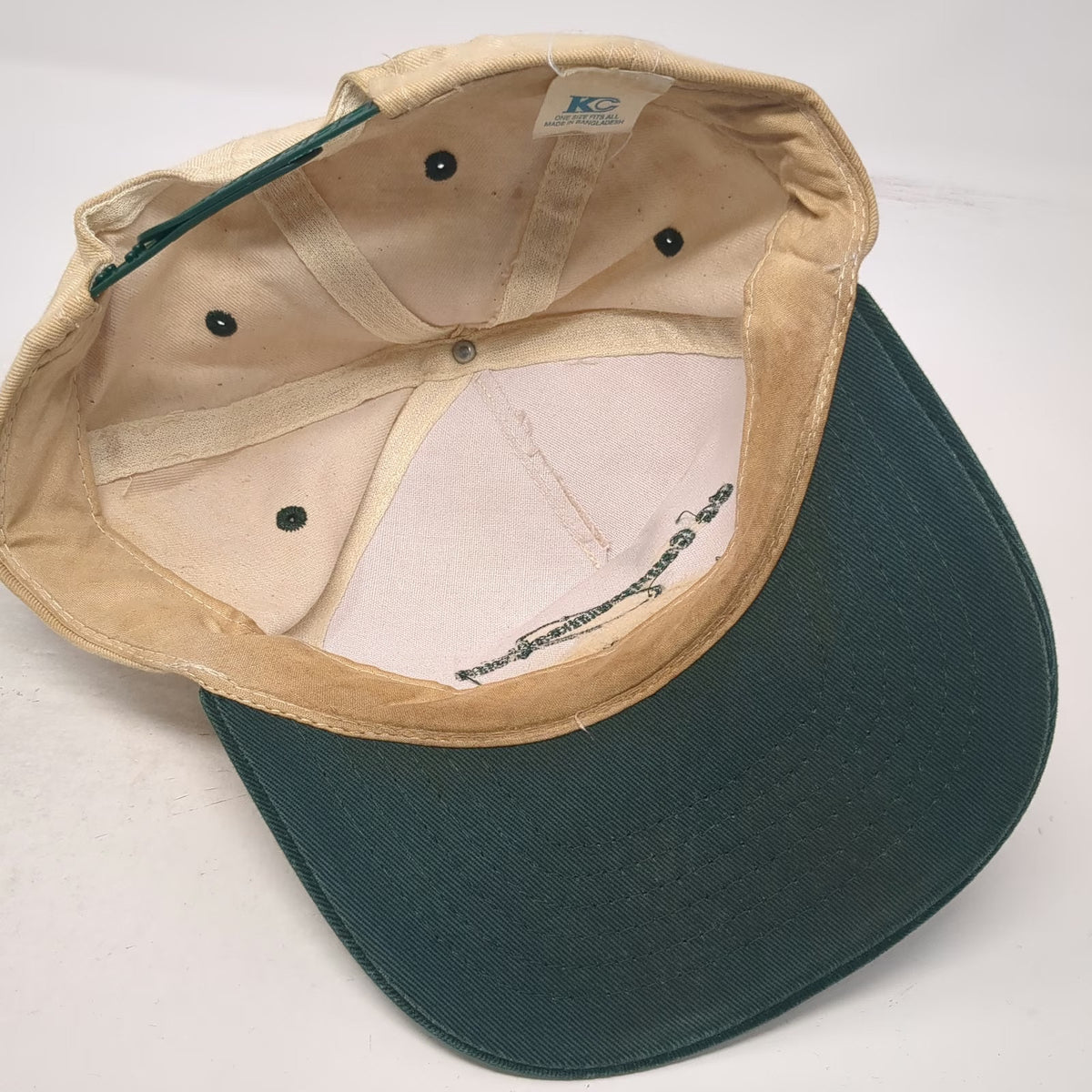 KC 5 Panel Beige Green One Size Fallon Nevada CC Communications Hat Snapback