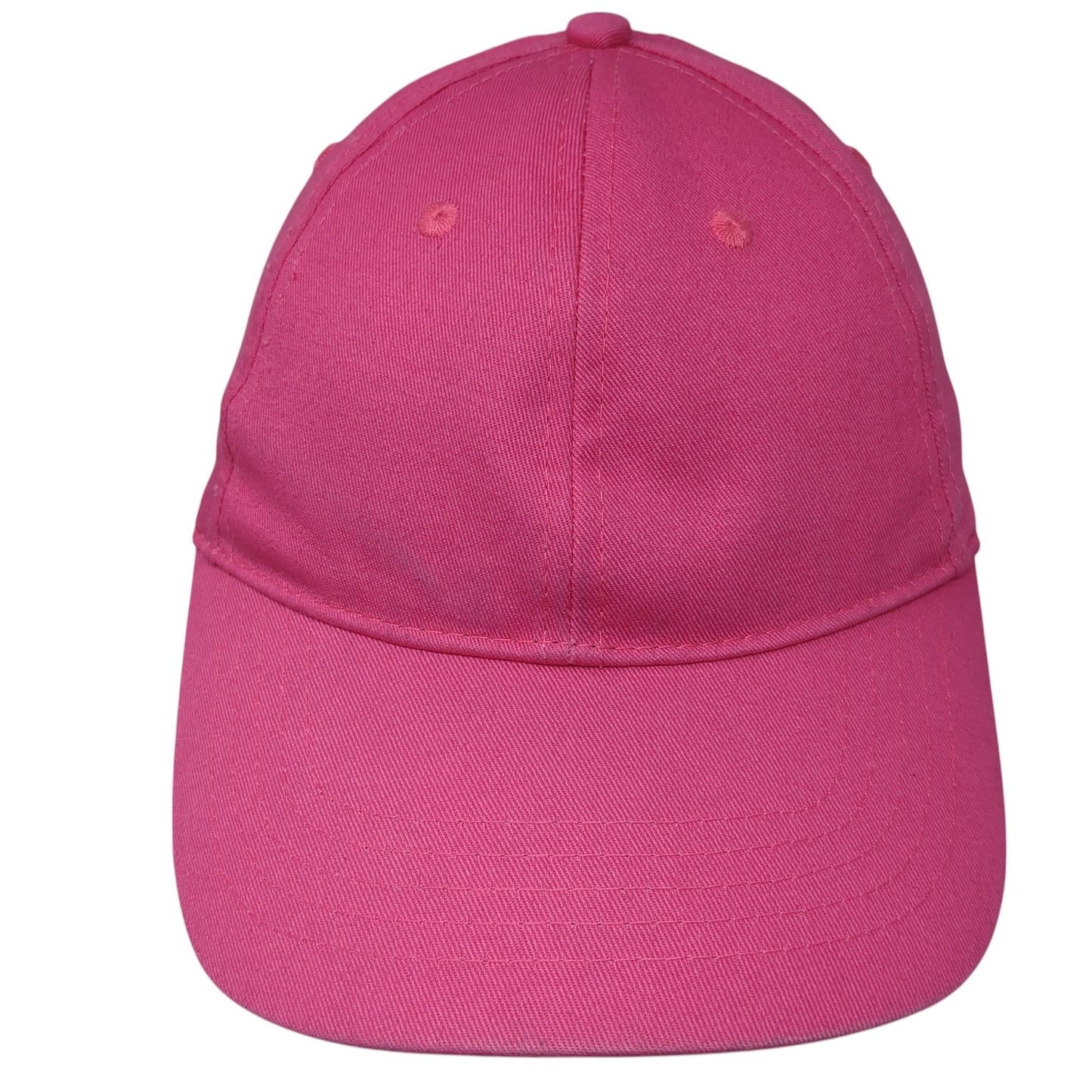 Unbranded Strapback Hat Pink One Size Adjustable Solid Cotton Blank