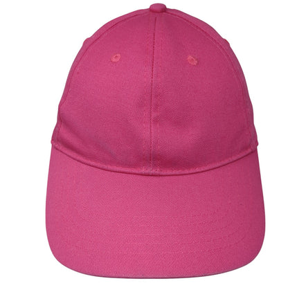Unbranded Strapback Hat Pink One Size Adjustable Solid Cotton Blank