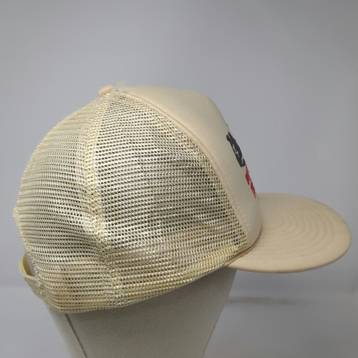 Speedway Trucker Hat Beige One Size Mesh Back Snapback Money Graphic