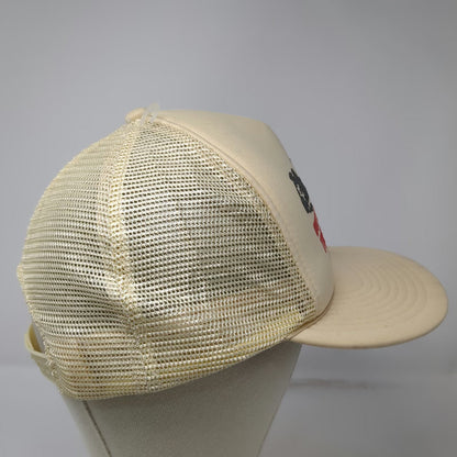 Speedway Trucker Hat Beige One Size Mesh Back Snapback Money Graphic