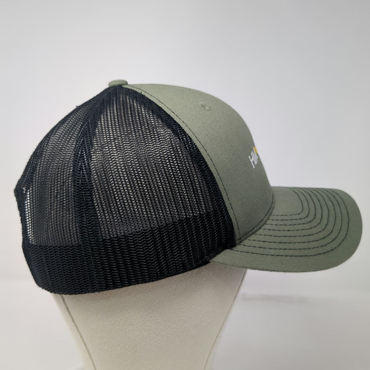 Richardson Trucker Hat Green One Size HM CLAUSE Embroidery Mesh Snapback