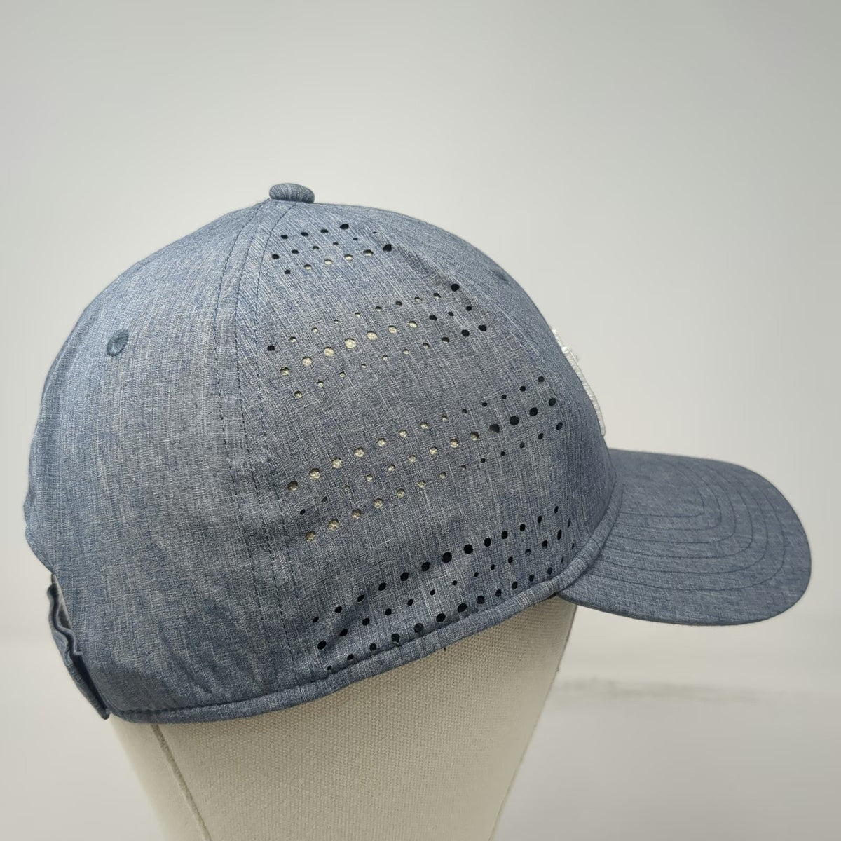 Pacific Headwear Baseball Cap Gray One Size Laser Cut MRK Logo Performance Hat