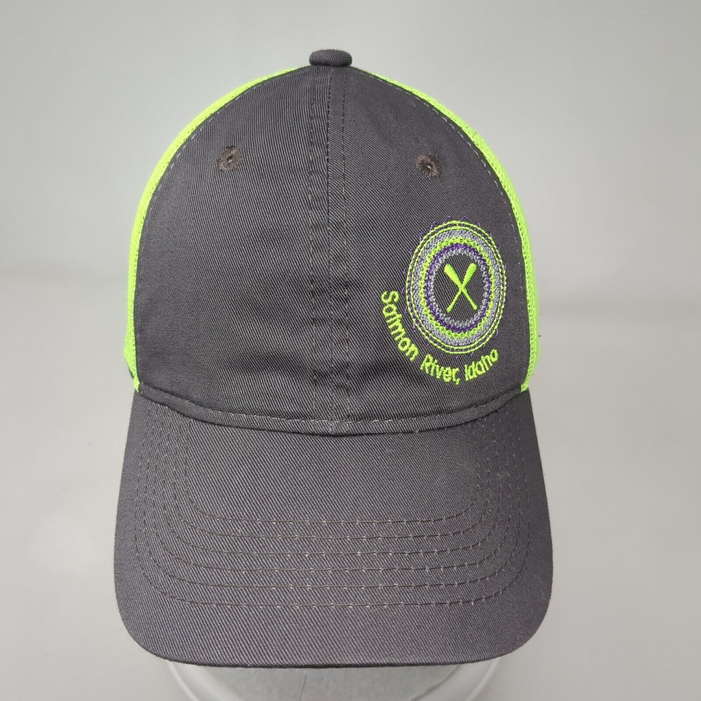 Salmon River Idaho Strapback Trucker Hat Multicolor One Size Mesh Back