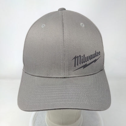 Milwaukee Fitted Hat Brown S/M Lightweight Vented Holes 6 Panel Yupoong