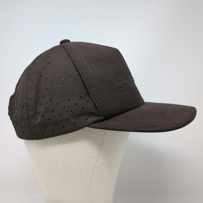 GOHUNT 5 Panel Hat Brown One Size Perforated Slideback Raised Logo Adjustable