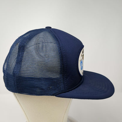Mohr's Trucker Hat Blue One Size Snapback Nelsons Trout & Salmon Feeds Fishing