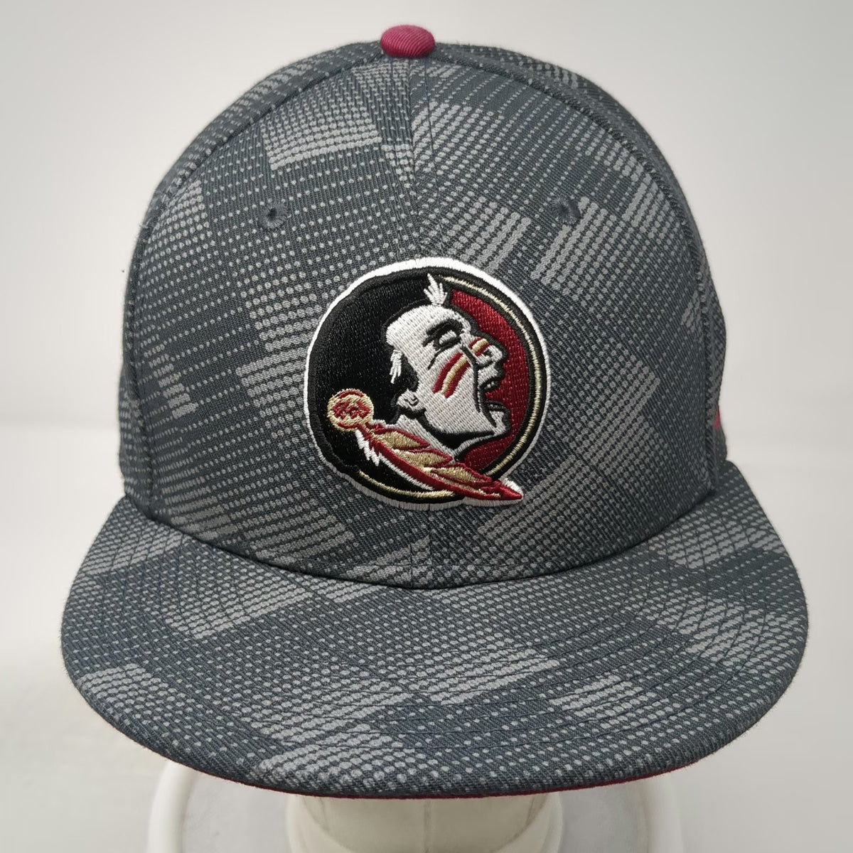 Florida State Seminoles NCAA Nike Snapback Hat Gray One Size Red Underbill Grid
