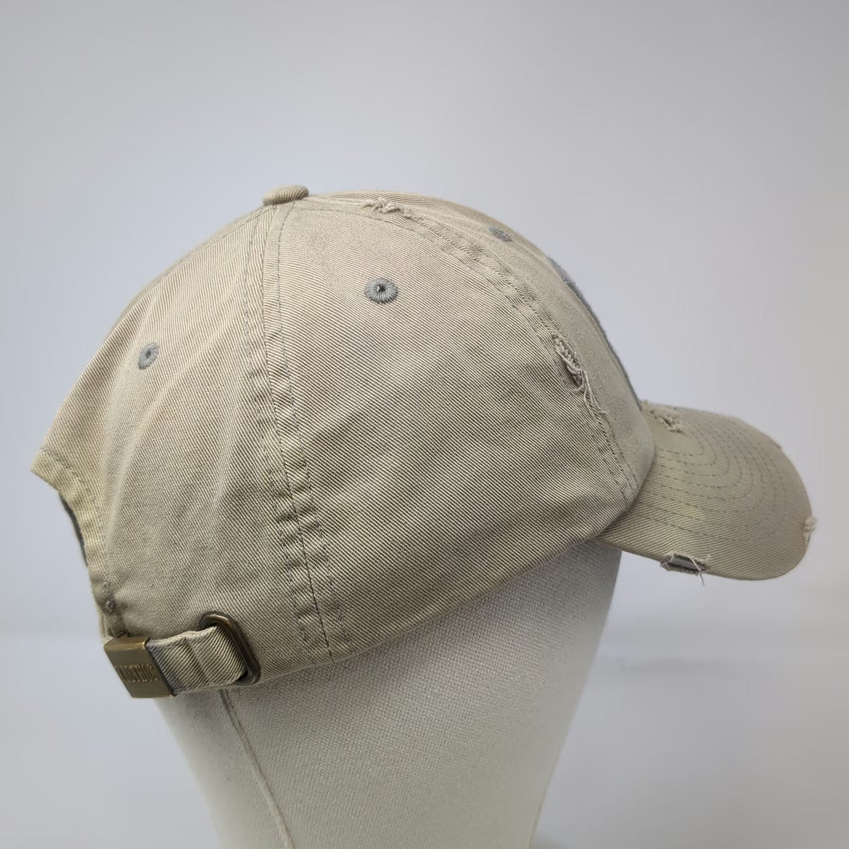 KBETHOS Baseball Cap Beige One Size Distressed American Flag USA Embroidery Hat