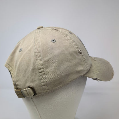 KBETHOS Baseball Cap Beige One Size Distressed American Flag USA Embroidery Hat