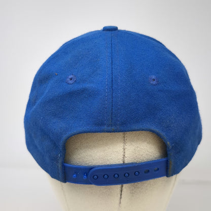 K-C Snapback Blue Hat One Size Warner Bros WB Shield Logo Green Underbrim
