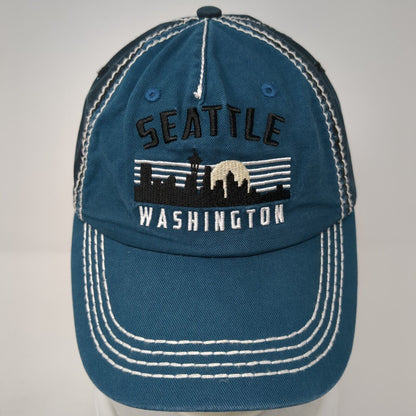 Seattle Washington Slideback Hat Blue One Size Adjustable Embroidered ACE USA