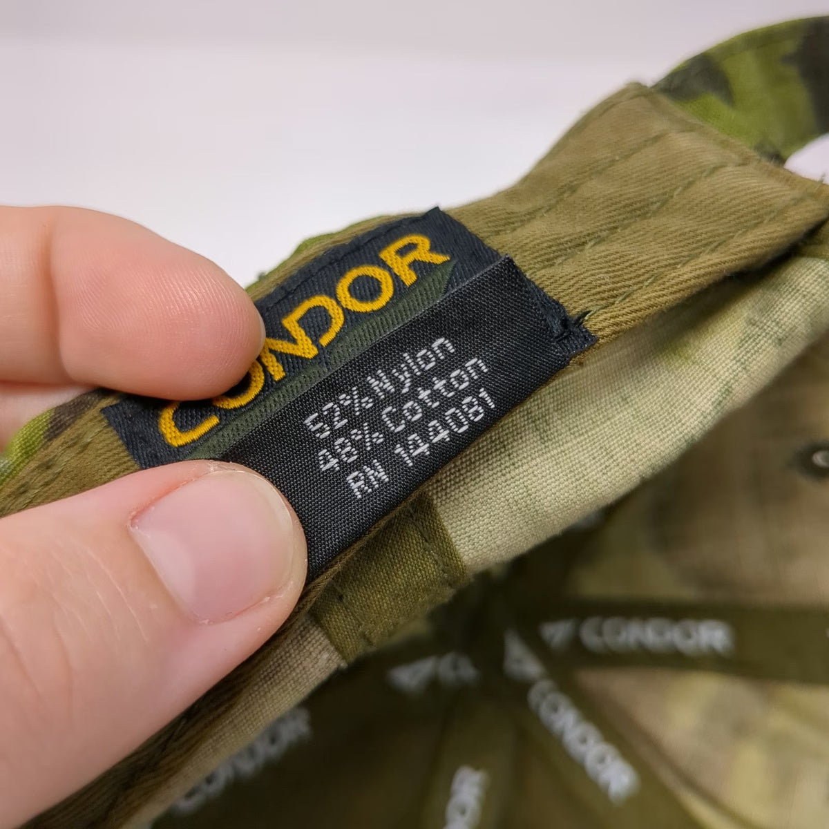 Condor Baseball Cap Green One Size MultiCam Tactical Loop Patches Buckle Hat