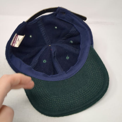 YoungAn Hat Baseball Cap Blue Green One Size Wool Blend Two Tone Adjustable