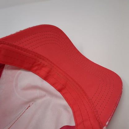 Reel Legends Snapback Trucker Hat Red One Size Adjustable 6 Panel Mesh Back