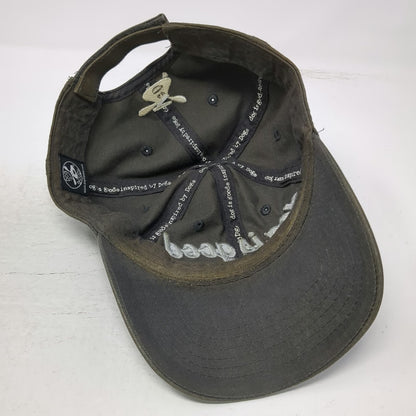 Dog is Good Baseball Cap Green One Size Embroidered Script Logo Strapback Hat