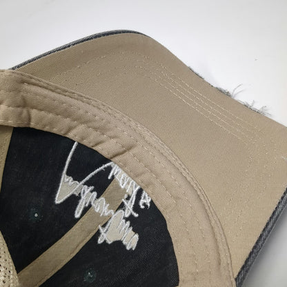 Katydid Baseball Cap Black One Size Adventure Waits Mountain Mesh Distressed Hat