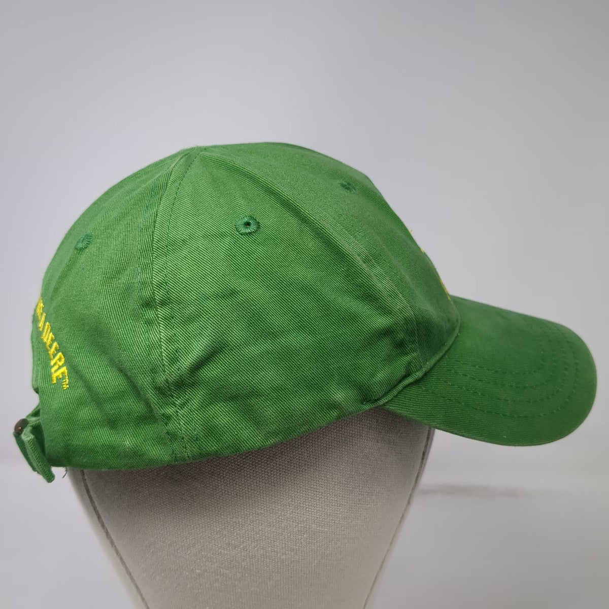 John Deere Baseball Cap Green One Size Embroidered Logo Slideback Slogan Hat