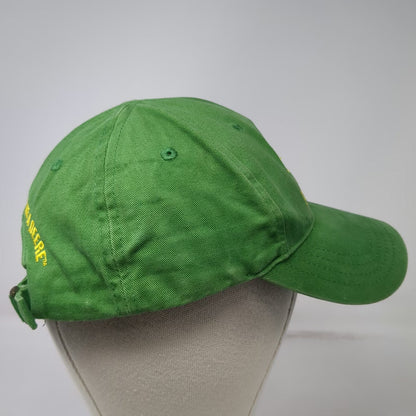 John Deere Baseball Cap Green One Size Embroidered Logo Slideback Slogan Hat