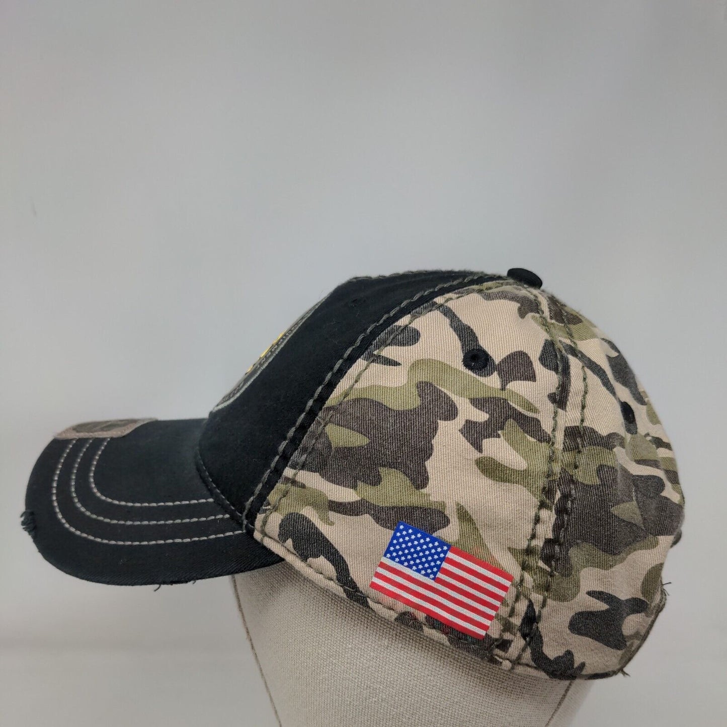 ICE International Construction Equipment Strapback Hat Camouflage OSFA 6 Panel