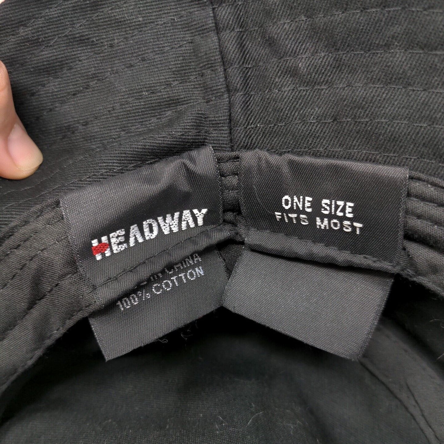 Headway Bucket Hat Black OSFM Solid Blank Outdoor Cotton