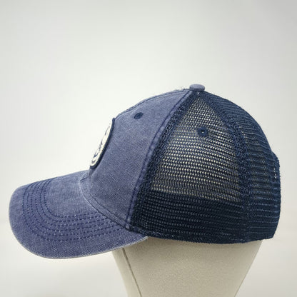 Legacy Trucker Hat Blue One Size Boston Anchor Patch Mesh Snapback Baseball Cap