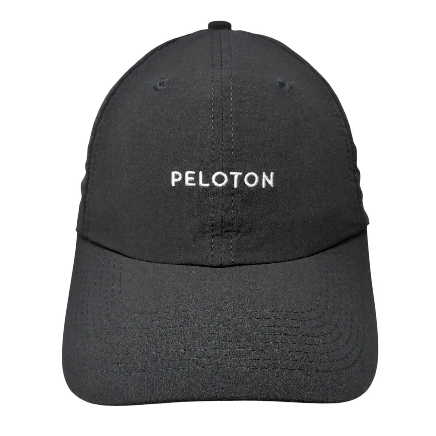 Peloton Slideback Hat Black One Size Adjustable Embroidered Breathable 6 Panel