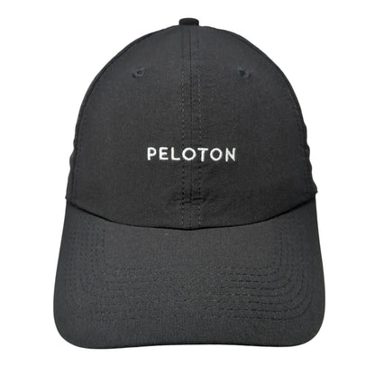 Peloton Slideback Hat Black One Size Adjustable Embroidered Breathable 6 Panel