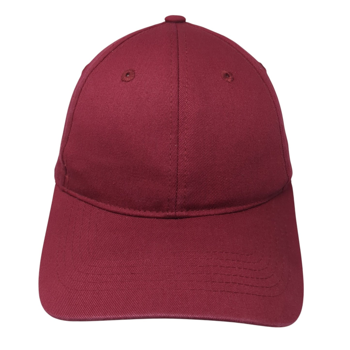 Sportsman Strapback Baseball Cap Red One Size Adjustable Lightweight Blank