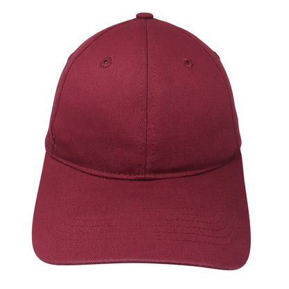 Sportsman Strapback Baseball Cap Red One Size Adjustable Lightweight Blank